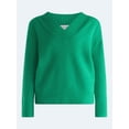 thumbnail image 5 of Free Assembly Women's Deep V-Neck Sweater with Long Sleeves, Midweight, Sizes XS-XXL, 5 of 5