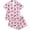 Purple*, variant on RUTAYY Girls Pajama Set 2 Piece Bow Graphic Pattern Short Sleeve Sleepwear Kids Indoor Casual Time Purple