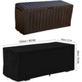 thumbnail image 2 of Waterproof Outdoor Cover - Storage Box Cover - Waterproof and UV Protection - Outdoor Storage Box Cover - 123x62x55cm - Black..DEBUNS, 2 of 5