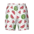 thumbnail image 4 of Lsque Mens Swim Trunks Hand Drawn Watermelon Pattern - Bathing Suit Compression Liner - Beach Swim Shorts Swimwear - (S-3XL) - Stretch Quick Dry -Large, 4 of 9