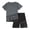 Gray, variant on Boys Tracksuits Breathable Crew Neck T-Shirt and Short Athletic Performance Outfits Summer Casual Sets for 12-16Y