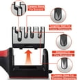 thumbnail image 6 of AGCAN 2 Pack Knife Sharpener, 4-Stage Ceramic Stone Kitchen Knife Sharpeners with Non-slip Base, Diamond Rods Knife Sharpening System for Kitchen Knives, Scissors, 6 of 7