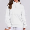 thumbnail image 2 of WEAIXIMIUNG Sweat à Capuche Zippé pour Femmes Léger Pull Uni Col en V Sans Capuche Manches Longues, 2 of 5