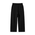 thumbnail image 6 of Boys Straight Leg Sweatpants, Fall Elastic Waist Loose Fit Sweat Pants, Casual Fleece Jogger Sports Trousers with Pockets, 6 of 7