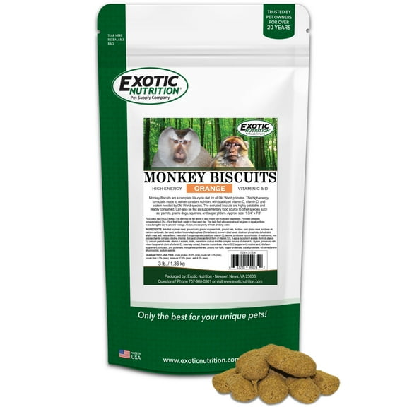 Exotic Nutrition Monkey Biscuits Orange 3 lb.