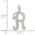 thumbnail image 3 of Sterling Silver Polished & Textured Letter R Chain Slide, 3 of 3