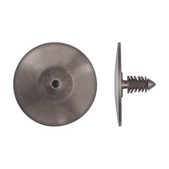 Push-In Rivet, Dome Head, 1/4 in Dia., 3/4 in L, Nylon Body, 25 PK 1930PK