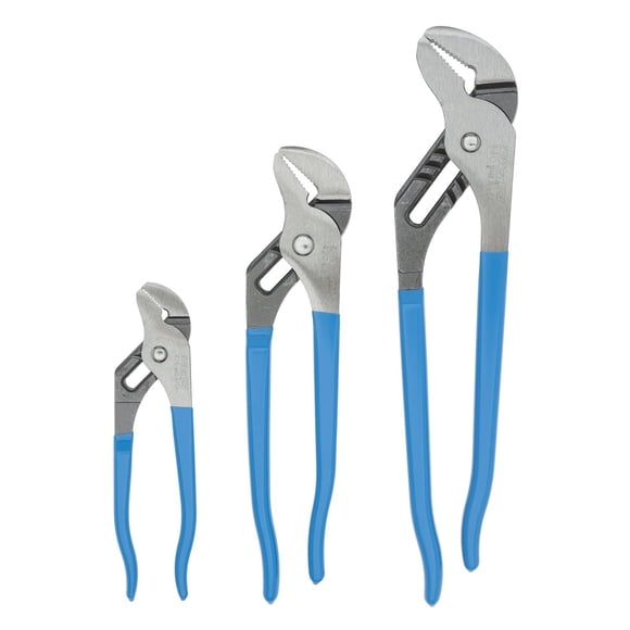 Channellock 3 Piece 9-1/2-Inch, 6-1/2-Inch, and 12-Inch Tongue and Groove Plier Gift Set