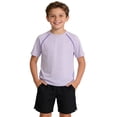 thumbnail image 2 of FRSASU Short Sleeve Boys Girls Rash Guard Crew Neck Quick Dry Summer Swim Shirt, 2 of 5