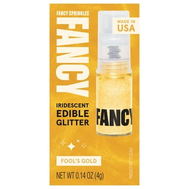 Fancy Sprinkles Fool's Gold Fancy Edible Glitter Dusting Pump, 0.14 oz