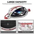 thumbnail image 4 of Fanny Pack White Christmas Snowman Pattern Waist Pack Bag,Running Cross Bag,Waterproof Large Fanny Packs for Women Men for Travel Running Hiking Cycling, 4 of 6