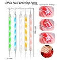 thumbnail image 2 of 5Pcs Dotting Pens With 3 Pcs Nail Painting Brushes, Nail Art Design Tools, 2 of 6