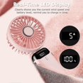 thumbnail image 3 of Handheld Fan, Usb Rechargeable Portable Mini Fan, 5 Speed Small Pocket Fan With Base, 4200mah Battery Foldable Desk Fan For Office, Outdoor, 3 of 5