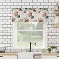 thumbnail image 4 of Valances for Windows, Modern Boho Abstract Geometric Watercolor Leaves Linen Kitchen Window Valances Rod Pocket Valances Curtains for Living Room Bathroom 54 x 18 Inch, 1 Panel, 4 of 6