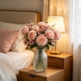 thumbnail image 4 of Artificial Flower Bouquet 13.39 Inch Silkly Fake Flowers with Roses Hydrangea Chrysanthemums Faux Floral Arrangement for Vase Home Wedding Party Decor, 4 of 6