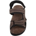 thumbnail image 2 of ABSOLUTE FOOTWEAR Mens Touch and Close Summer Holiday Strap Sports Sandals - Brown - US 9, 2 of 7