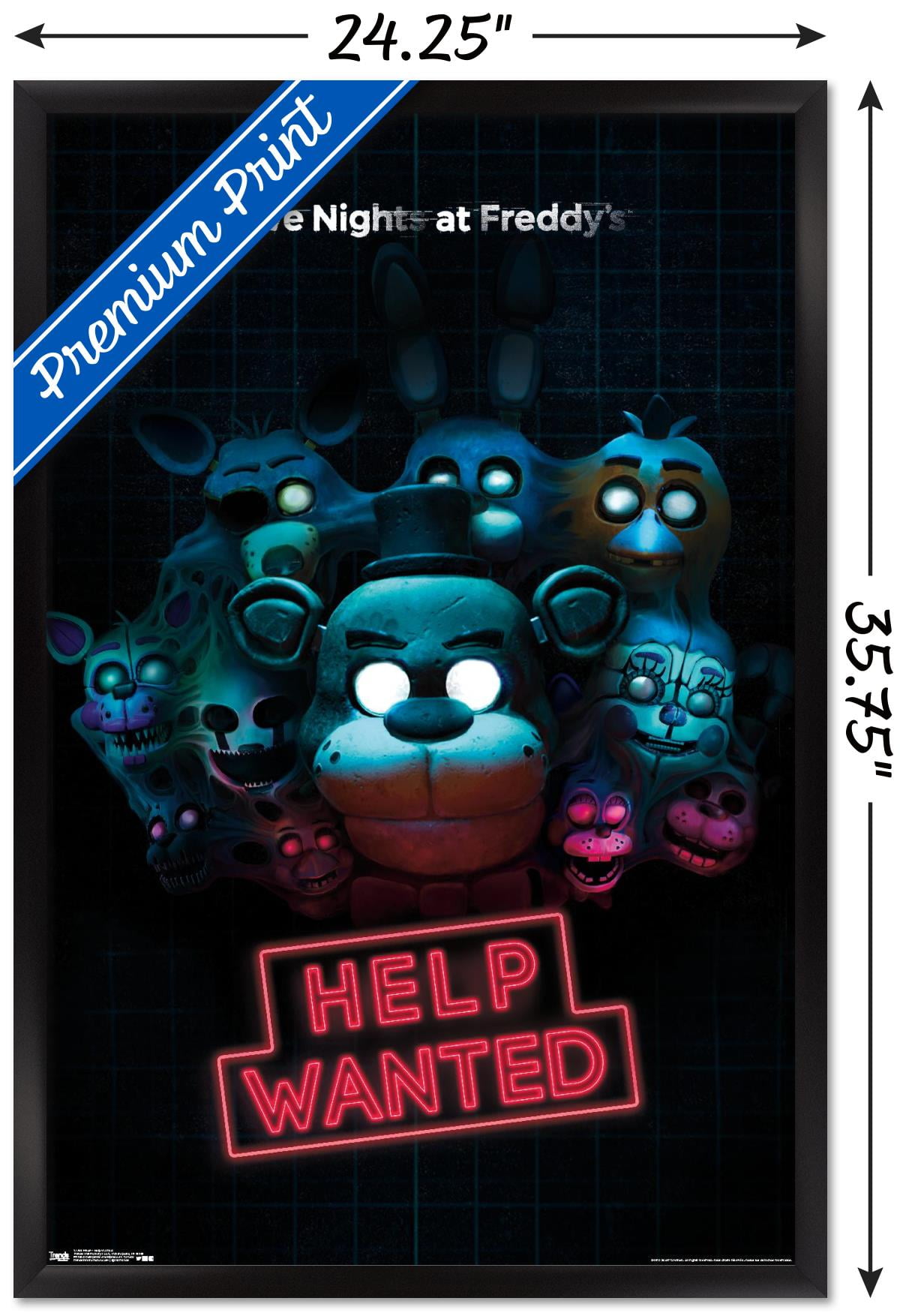 Five Nights at Freddy's - Help Wanted Wall Poster, 22.375" x 34", Framed