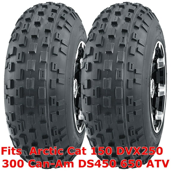 Arctic Cat 150 DVX250 300 Can-Am DS450 650 ATV 2 front 21x7-10 Knobby tires