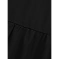 thumbnail image 3 of Liacowi Women's Cotton linen Pleated Big Hem Long Skirts Juniors Solid Color Elastic Waist Maxi Skirt Casual Daily Wear, 3 of 6
