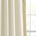 thumbnail image 3 of Lush Decor Luxury Mid Century Geo Faux Silk Jacquard Border Window Curtain Panel - Ivory/Blue Single- 84 x 52, 3 of 11