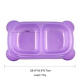 thumbnail image 4 of Double Pet Bowl Solid Color Clear Anti-skid Cat Bowl Rectangular Pet Bowl, 4 of 10