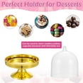 thumbnail image 3 of Gold Mini Cupcake Stand,Portable Plastic Cupcake Stand Plate Dome Cover,12pack Dessert Display Plate with Clear Lid for Wedding,Birthday, 3 of 7