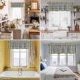 thumbnail image 5 of Summer Lemon Valance Curtain Floral Leaf Black White Buffalo Plaid Window Valances Rod Pocket Short Curtains Window Treatments for Kitchen Bedroom Bathroom Laundry 60" x 18", 5 of 9