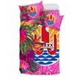 thumbnail image 2 of Tahiti Ensemble de Literie - Motif Hibiscus Polynésien Version Rose, 2 of 6