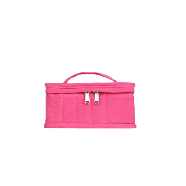 Yuarrent Bolsa de almacenamiento Bolsas convenientes Aceite esencial Portátil Multifuncional Organizador de gran capacidad Esmalte de uñas Almacenamiento y organización del hogar Rosa