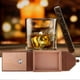 thumbnail image 2 of Mini Portable Leather Humidor Cigar Box Cedar Wood Cigarette Container Storage Case (Yellow), 2 of 5