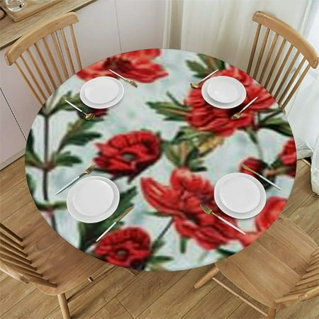 

HAOXIT Flower Spring Summer s Table Cloth Farmhouse s Washable Table Cover for Table Decor 38-42