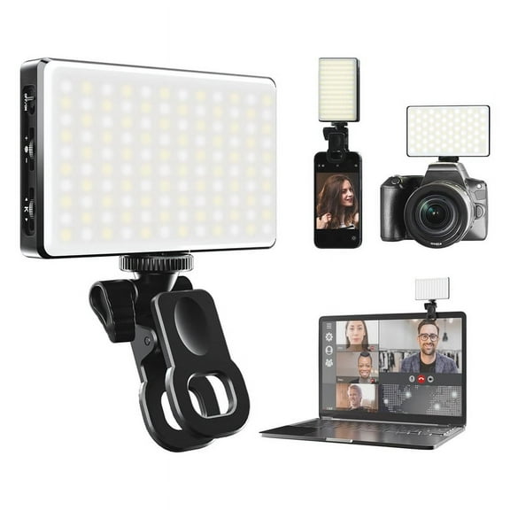 Phone Selfie Light 3000Mah 120 LED Rechargeable Clip,3 Modes Brightness Ring for Phone,Camera,Laptop