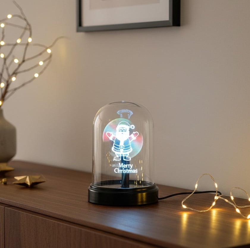 Safe 3D Hologram Fan Projector with Protective Cover, LED Advertising Display with Remote Control, Electronic Crystal Ball Effect & Music Speaker