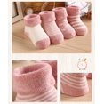 thumbnail image 4 of LNKOO 5 Pairs Baby Toddler Thick Wool Socks - Super Warm Soft Winter Solid Color Casual Crew Socks For Baby Girls Boys Fit 1-3 Years Old, 4 of 7