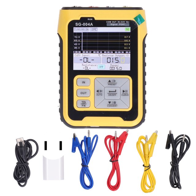 Signal Generator 0‑24mA 0‑24V Real Time Curve Display Programmable Current Voltage Analog Simulator 100‑240V US Plug