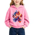 thumbnail image 4 of Asgosdo Girls Pullover Hoodie Colorful Paw Print Ribbed Cuffs Long Sleeve Sweatshirt for 1‑10 Years Old, 4 of 6