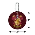 thumbnail image 6 of Harry Potter Gryffindor Painted Crest Round Luggage ID Tag Card Suitcase Carry-On, 6 of 8