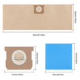 thumbnail image 2 of 19-3100 Vac Bags Compatible for Stanley 5 to 6 Gallon Wet Dry Vacuum, Dry Vacuum Cleaners, 2 of 5