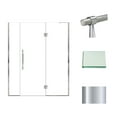 thumbnail image 2 of Transolid Ehtf64287610c-Bk Elizabeth 76" High X 64" Wide Hinged Semi Frameless Shower Door, 2 of 7