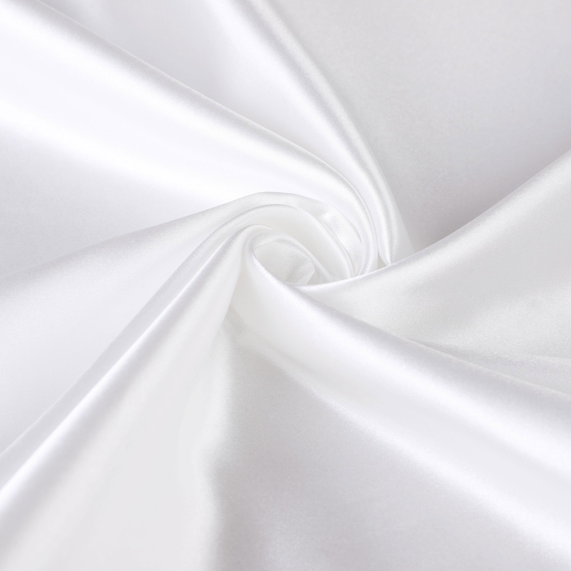 Unique Bargains Satin Set of 2 Zipper Closure Pillowcases White 20"x26"
