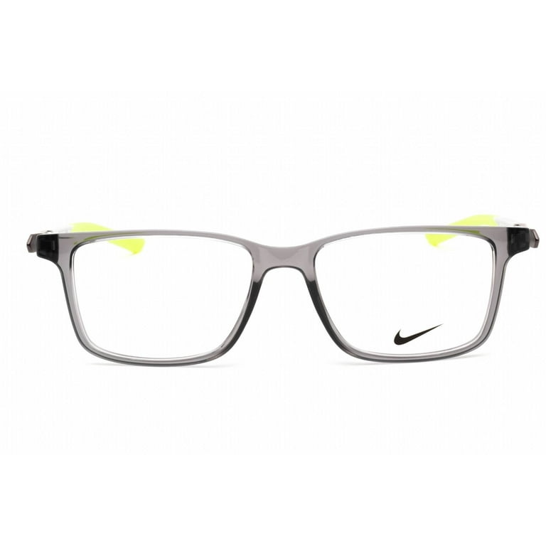 Nike Unisex Dark Grey Rectangular Vision Glasses with Clear Eye