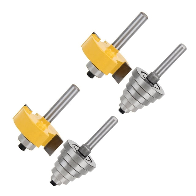 2 Pcs Embout de Routeur 1/4 Pouce avec 12 Roulements