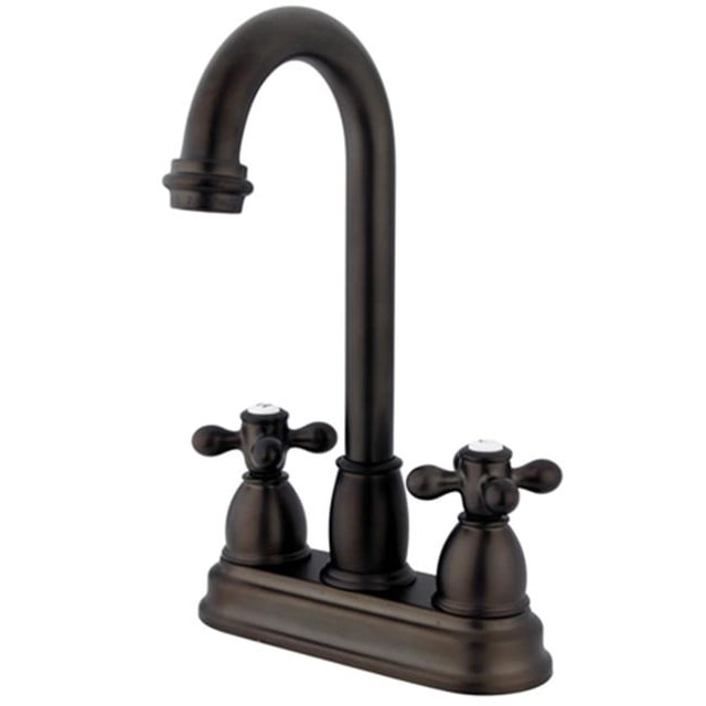 Kingston Brass KB3495AX Two Handle 4 in. Centerset Bar Faucet