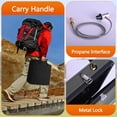 thumbnail image 3 of 2 Burner Propane Camping Stove with Grill and Carrying Bag, Portable Folding Camp Stove with 17,000 BTU Adjustable Burners for Backpacking, Picnics, Outdoor Cooking, 3 of 8
