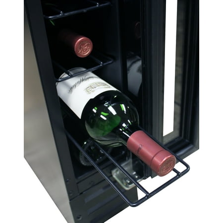 Vinotemp - 7-Bottle Built-In Wine Cooler - Black