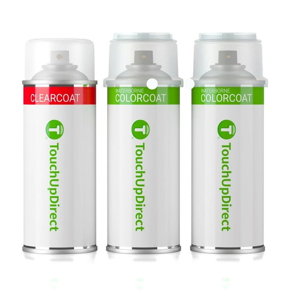 TouchUpDirect K1X Crystal White Pearl Tricoat for Subaru Exact Match Touch Up Paint Aerosol - Essential Kit
