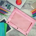 thumbnail image 6 of Adorable Zipper Pencil Pouch, Cute Zippe Pouch for 3 Ring Binder, Sturdy Binder Pouch with Smooth Zippers, Perfect for Office Supplies, Portable Pencil Bag, Pink, 6 of 6