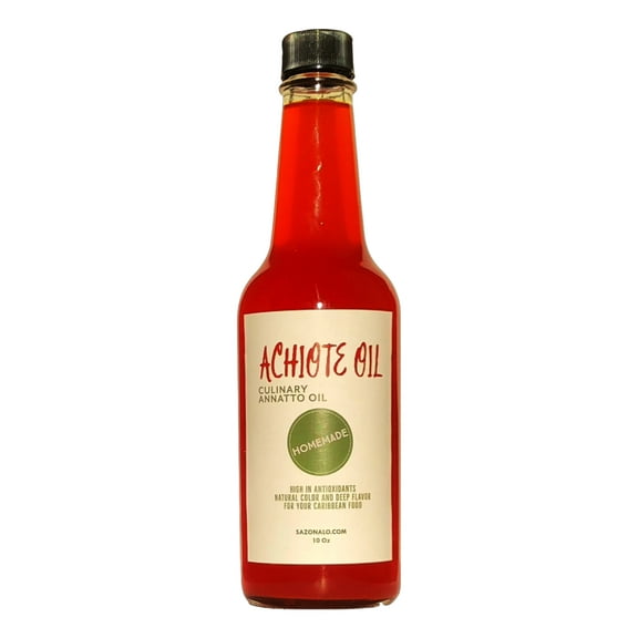 Sazonalo Premium Annatto Infused Oil, Authentic. No Preservatives. 10 oz Glass Bottle