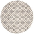 thumbnail image 2 of SAFAVIEH Berber Zachary Geometric Shag Area Rug, Gray/Cream, 5'3" x 5'3" Round, 2 of 11
