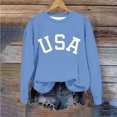 thumbnail image 5 of Fancifize Girl's Cute USA Print Sweatshirt Long Sleeve Crew Neck Pullover Tops T-Shirt Little/Big Girls Casual Drop Shoulder Shirt 1-12 Years, 5 of 7
